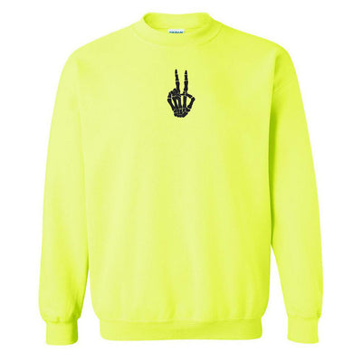 'Skeleton Peace Sign' Crewneck Sweatshirt