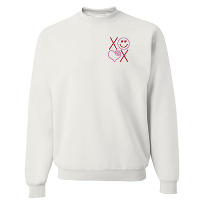 Monogrammed XOXO Smiley Face Crewneck Sweatshirt