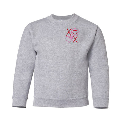 Kids Monogrammed XOXO Smiley Crewneck Sweatshirt