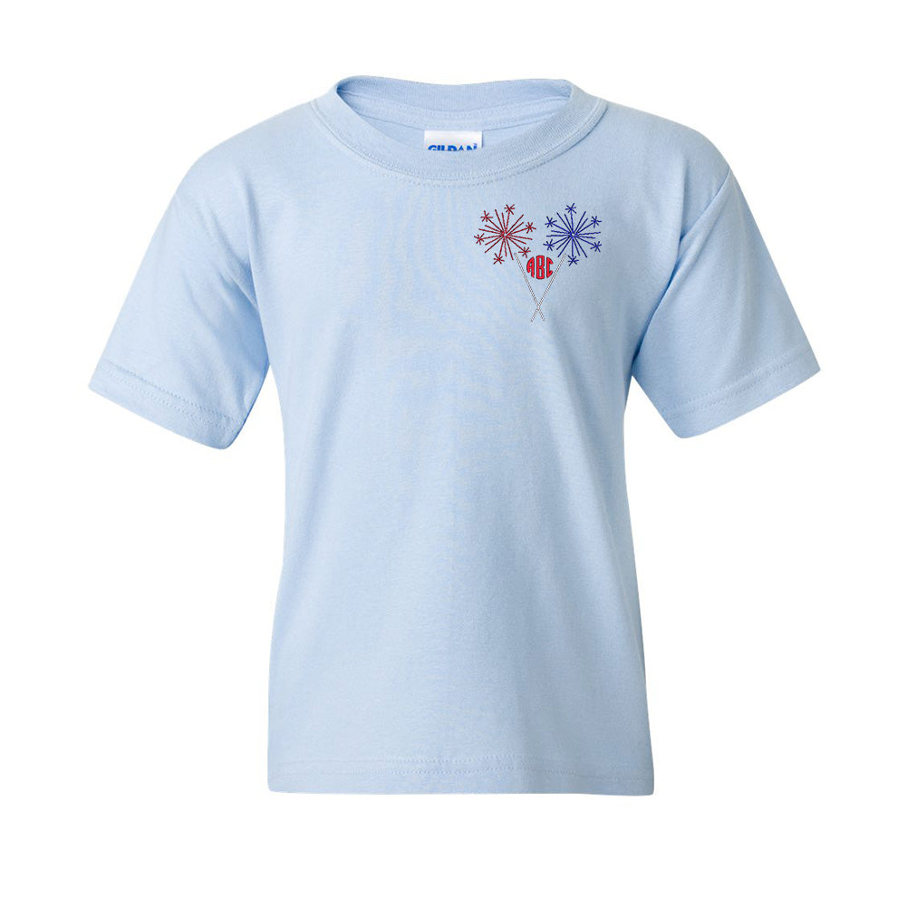 Kids Monogrammed Sparklers T-Shirt