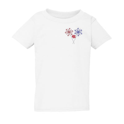 Kids Monogrammed Sparklers T-Shirt