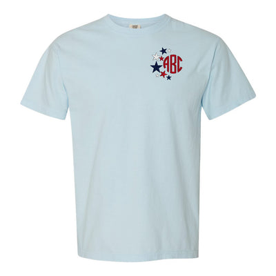 Monogrammed Patriotic Stars Comfort Colors T-Shirt