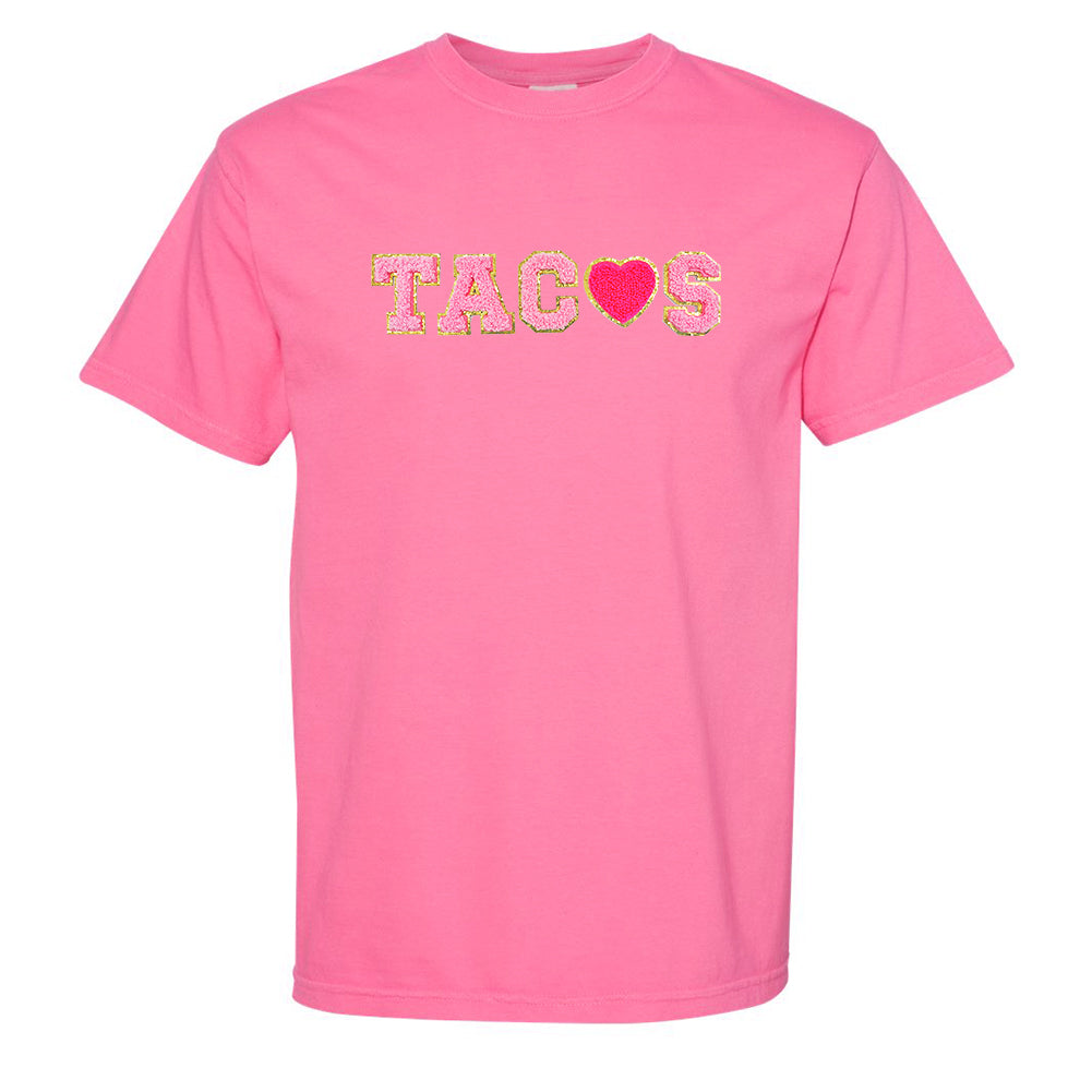 Tacos Letter Patch Comfort Colors T-Shirt