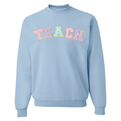 Teach Letter Patch Crewneck Sweatshirt