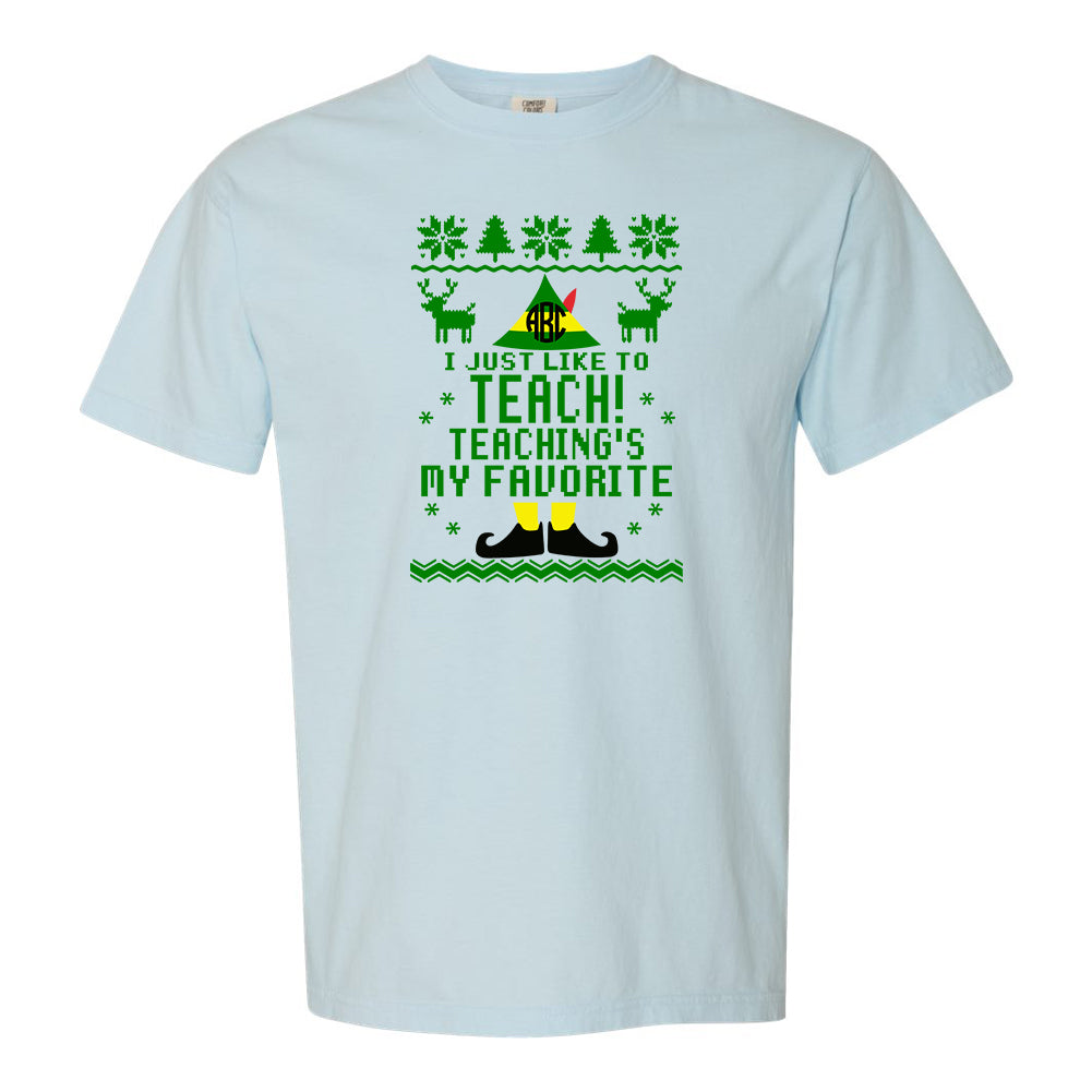 Monogrammed 'Teaching's My Favorite' T-Shirt