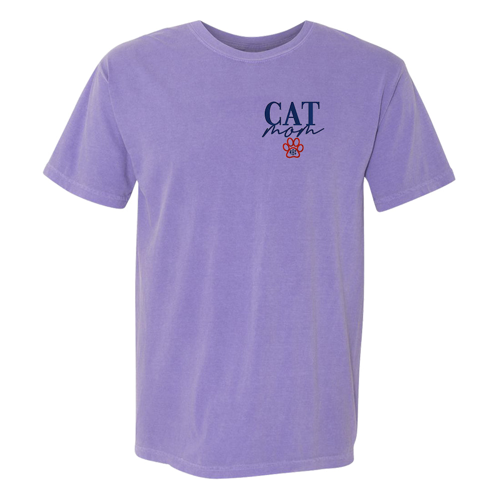 Monogrammed Cat Mom Comfort Colors T-Shirt