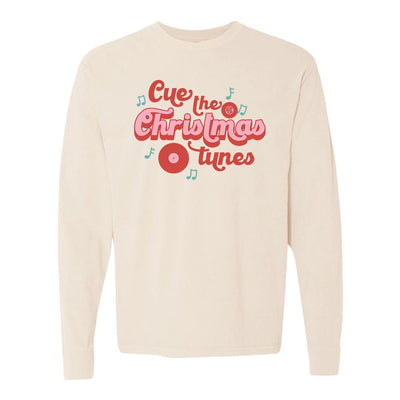 Monogrammed 'Cue The Christmas Music' Long Sleeve T-Shirt