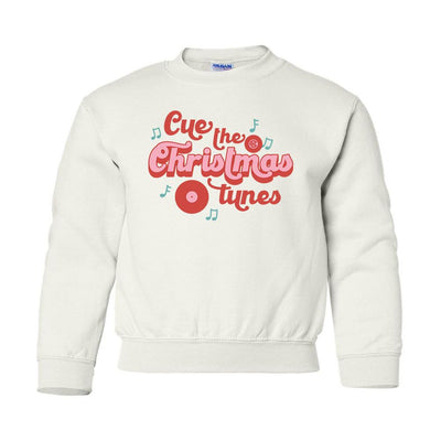 Kids Monogrammed 'Cue the Christmas Music' Crewneck Sweatshirt