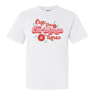 Monogrammed 'Cue the Christmas Music' T-Shirt