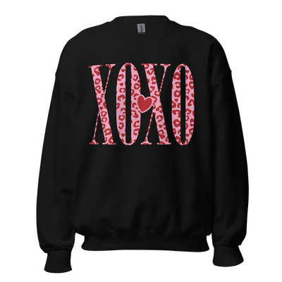 Monogrammed 'Leopard XOXO' Crewneck Sweatshirt