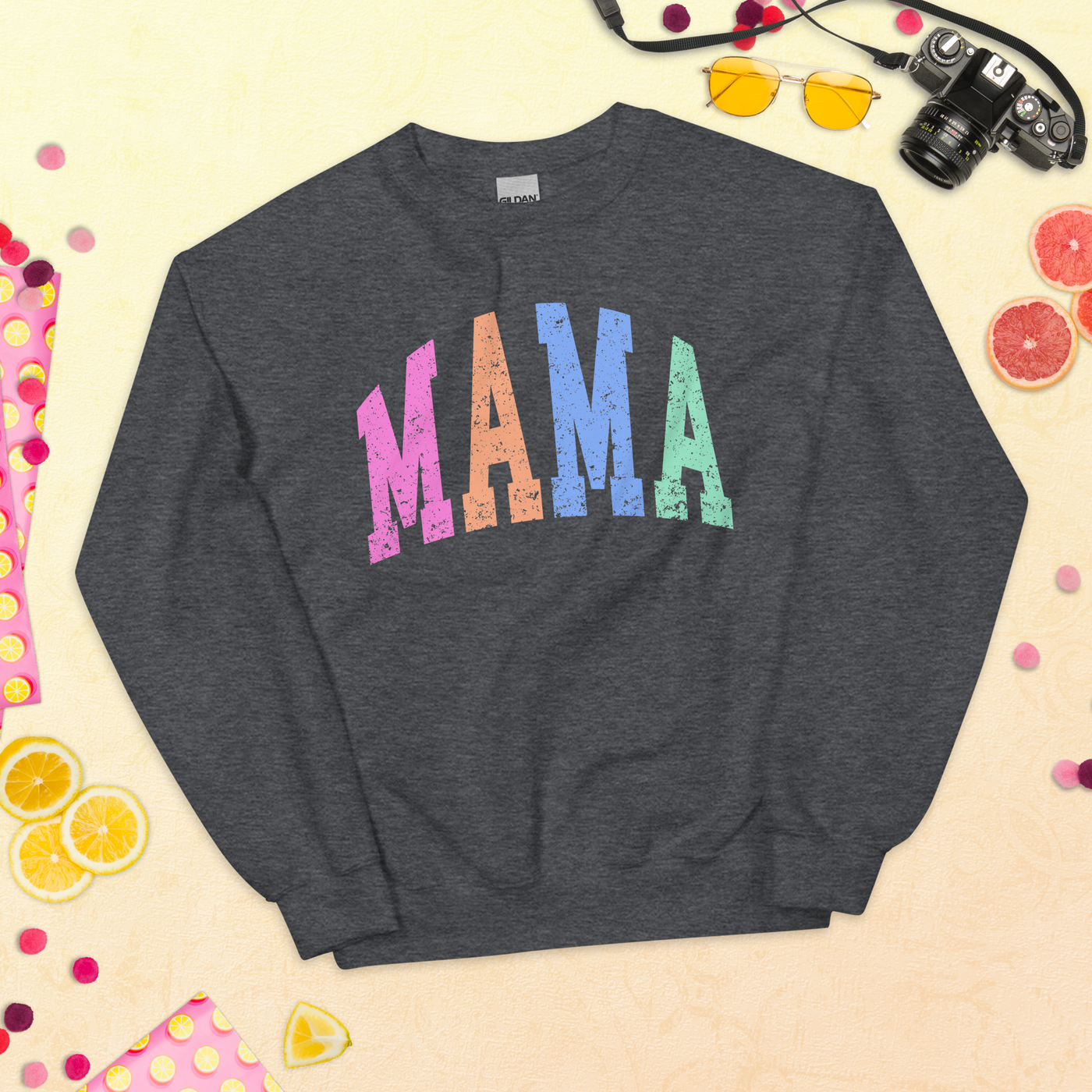 'Colorful Mama' Crewneck Sweatshirt