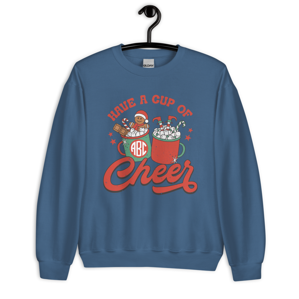 Monogrammed 'Have A Cup Of Cheer' Crewneck Sweatshirt