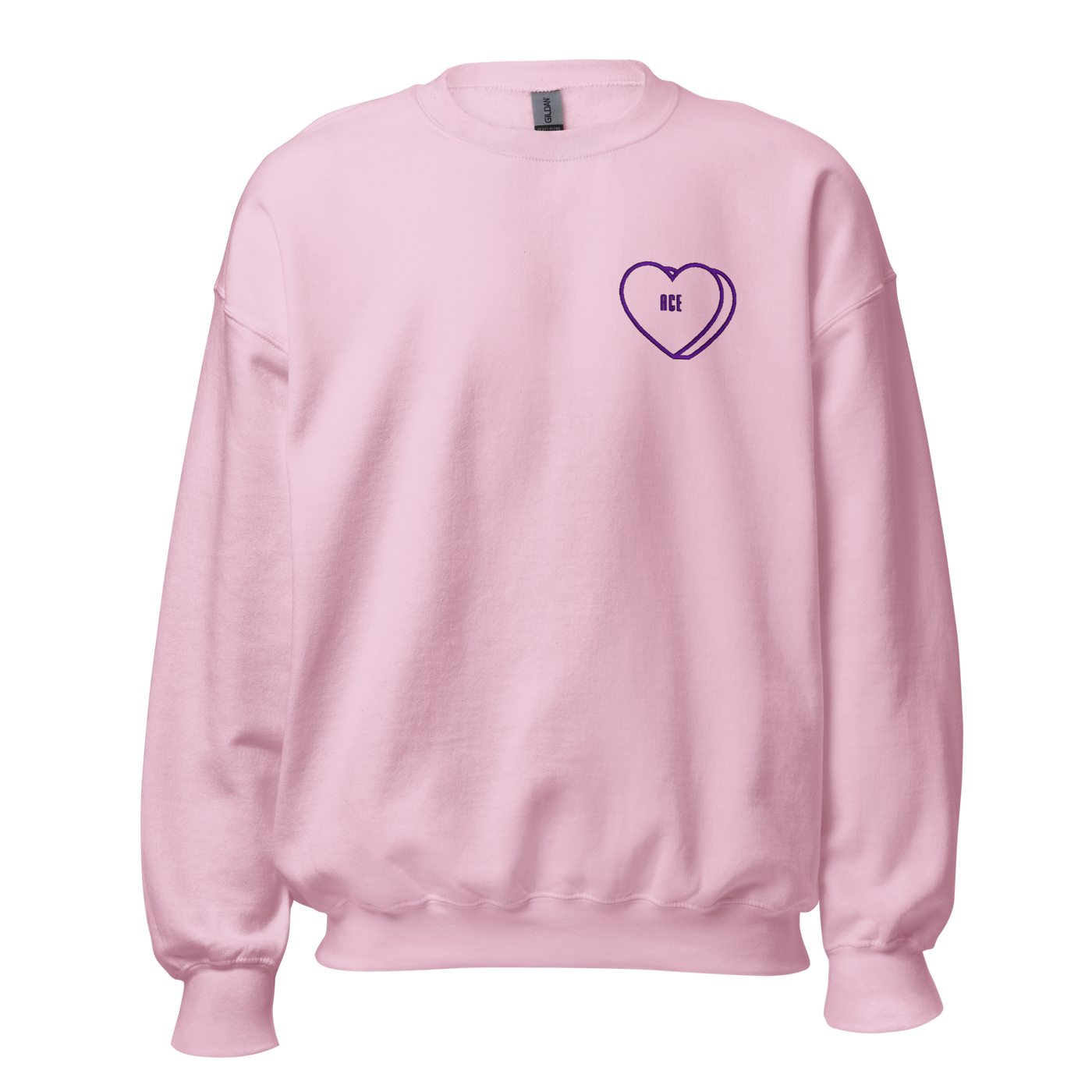 Embroidered heart sweatshirt outlet