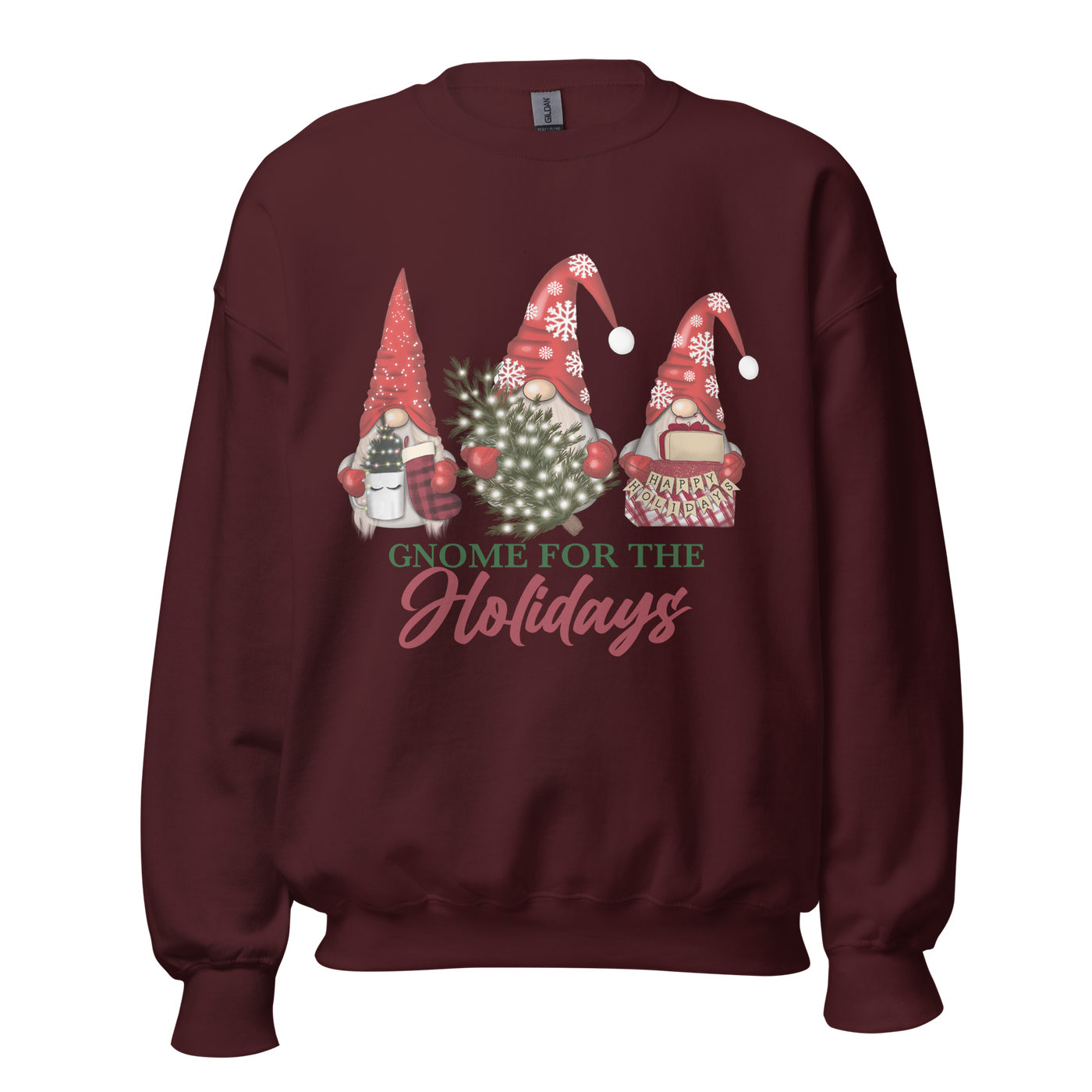 Monogrammed 'Gnome For The Holidays' Crewneck Sweatshirt