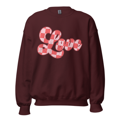'Checkerboard Love' Crewneck Sweatshirt