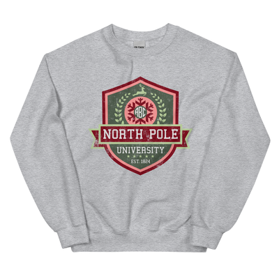 Monogrammed 'North Pole University Crest' Crewneck Sweatshirt