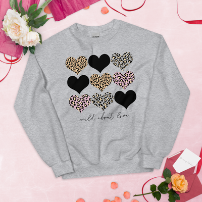 Monogrammed 'Wild About Love' Crewneck Sweatshirt