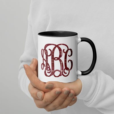 Monogrammed 'Plaid' Mug