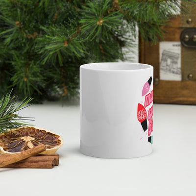 Monogrammed 'Merry & Bright' Mug