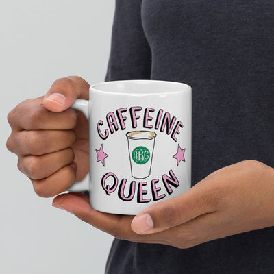 Monogrammed 'Caffeine Queen' Mug