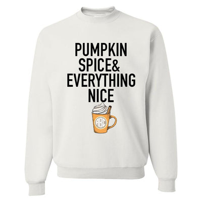 Monogrammed Pumpkin Spice & Everything Nice Crewneck Sweatshirt