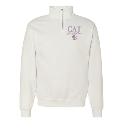 Monogrammed Cat Mom Quarter Zip Sweatshirt