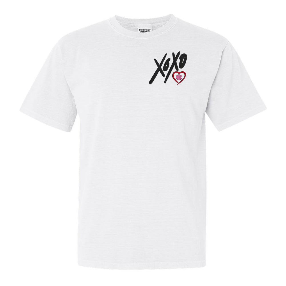 Monogrammed 'XOXO' Comfort Colors T-Shirt