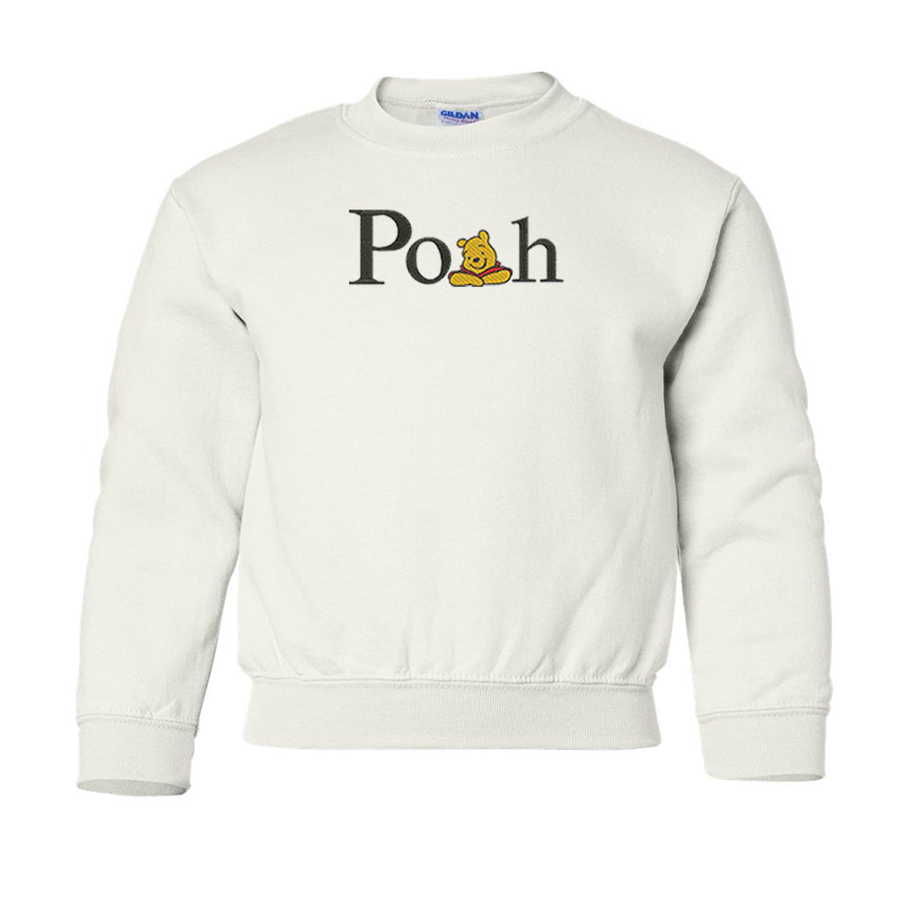 Kids 'Pooh' Embroidered Crewneck Sweatshirt