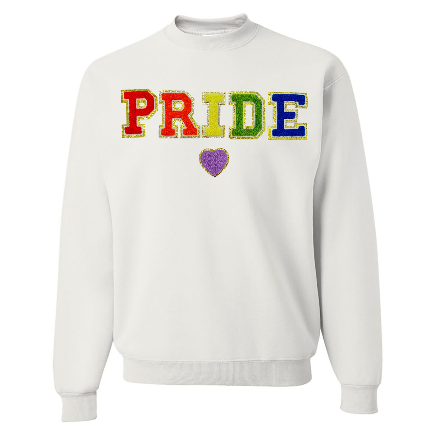 Pride Letter Patch Crewneck Sweatshirt