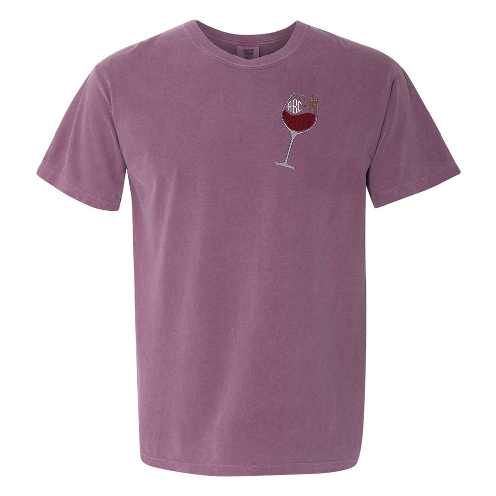 Monogrammed Wine Glass T-Shirt