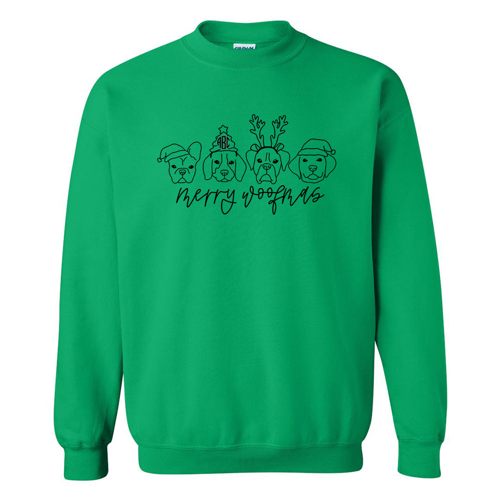 Monogrammed 'Merry Woofmas' Crewneck Sweatshirt