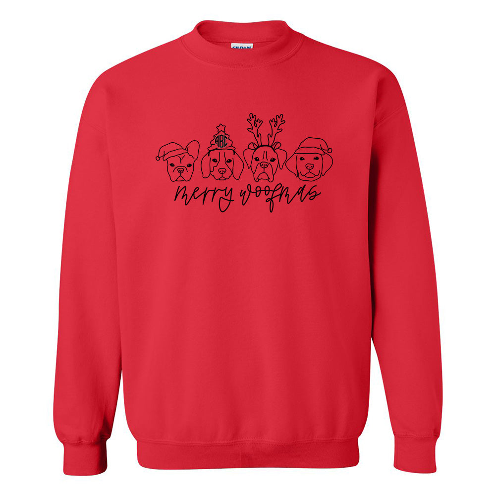 Monogrammed 'Merry Woofmas' Crewneck Sweatshirt