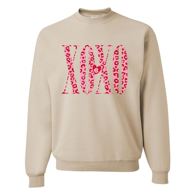Monogrammed 'Leopard XOXO' Crewneck Sweatshirt