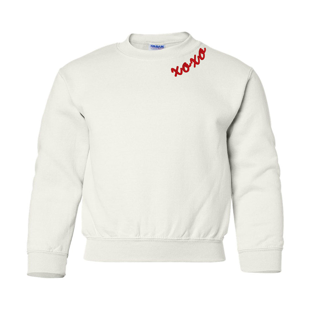 Kids Monogrammed XOXO Script Crewneck Sweatshirt