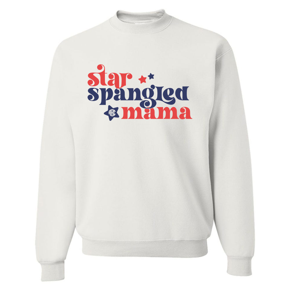 Monogrammed 'Star Spangled Mama' Crewneck Sweatshirt